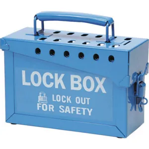 BRADY 45190 Group Lockout Box Heavy Duty Steel Blue | AG6JQH 35XM04