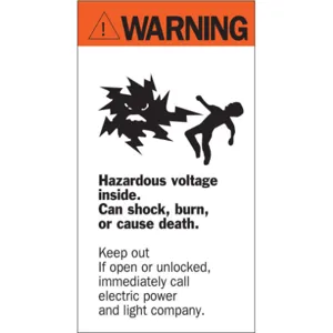 BRADY 46346 Warning Labels 8 Inch Height x 4-1/2 Inch Width Tape | AG9KAA 20RY80