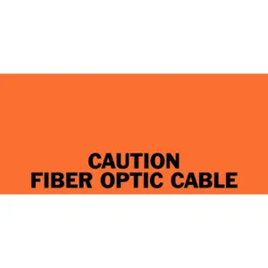 BRADY 47659 Pipe Mrkr Caution Fiber Optic Cable | AA6MMM 14H737