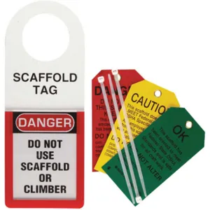 BRADY 48112 Scaffold Stat Holder And Tag 12 x 4-1/2 In | AA7HFA 15Y694