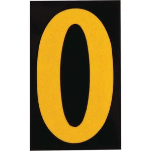 BRADY 5905-O Reflective Numbers And Letters O - Pack Of 25 | AA6TKA 14V830