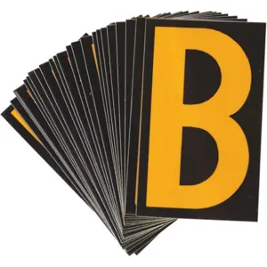 BRADY 5890-B Reflective Numbers And Letters B - Pack Of 25 | AA6TGT 14V776