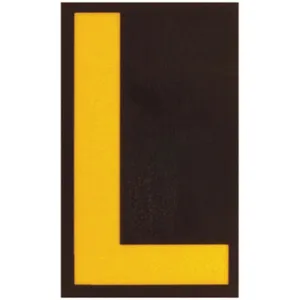 BRADY 5000-L Reflective Numbers And Letters L - Pack Of 25 | AA6RKU 14R230