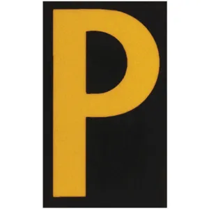 BRADY 5000-P Reflective Numbers And Letters P - Pack Of 25 | AA6RKY 14R234