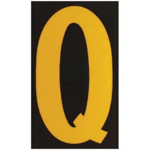 BRADY 5000-Q Reflective Numbers And Letters Q - Pack Of 25 | AA6RKZ 14R235