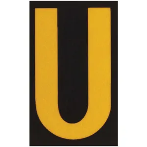 BRADY 5000-U Reflective Numbers And Letters U - Pack Of 25 | AA6RLD 14R239