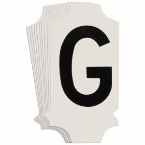 BRADY 5010P-G Numbers And Letters Labels, 1 Inch Character Height, Non-Reflective, Gothic, Black, 10 PK | CT3DBH 800N16