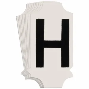 BRADY 5010P-H Numbers And Letters Labels, 1 Inch Character Height, Non-Reflective, Gothic, Black, 10 PK | CT3DAP 800N17