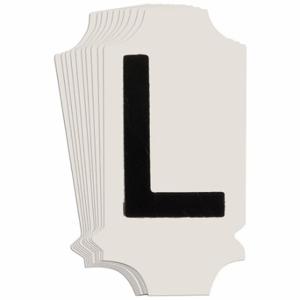 BRADY 5010P-L Numbers And Letters Labels, 1 Inch Character Height, Non-Reflective, Gothic, Black, 10 PK | CT3KTP 800N21