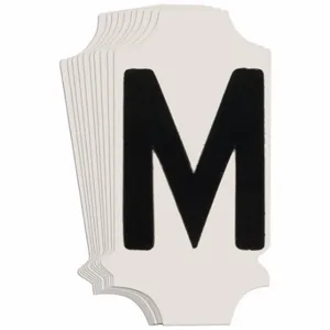 BRADY 5010P-M Numbers And Letters Labels, 1 Inch Character Height, Non-Reflective, Gothic, Black, 10 PK | CT3DBB 800N22