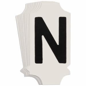 BRADY 5010P-N Numbers And Letters Labels, 1 Inch Character Height, Non-Reflective, Gothic, Black, 10 PK | CT3DAH 800N23