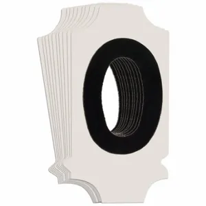 BRADY 5010P-O Numbers And Letters Labels, 1 Inch Character Height, Non-Reflective, Gothic, Black, 10 PK | CT3BWZ 800N24