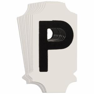 BRADY 5010P-P Numbers And Letters Labels, 1 Inch Character Height, Non-Reflective, Gothic, Black, 10 PK | CT3CNN 800N25