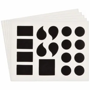 BRADY 5010P-PUN Numbers And Letters Labels, 1 Inch Character Height, Non-Reflective, Gothic, Black, 10 PK | CT3DAG 800N26