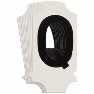 BRADY 5010P-Q Numbers And Letters Labels, 1 Inch Character Height, Non-Reflective, Gothic, Black, 10 PK | CT3DBF 800N27
