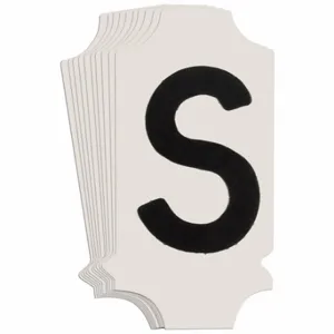 BRADY 5010P-S Numbers And Letters Labels, 1 Inch Character Height, Non-Reflective, Gothic, Black, 10 PK | CT3KUU 800N29