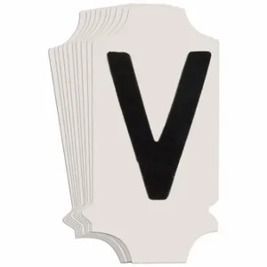 BRADY 5010P-V Numbers And Letters Labels, 1 Inch Character Height, Non-Reflective, Gothic, Black, 10 PK | CT3BXB 800N32