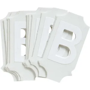 BRADY 5040-B Letter Label B 1-1/2 Inch Height x 7/8 Inch Width PK10 | AH3JWN 32MH25