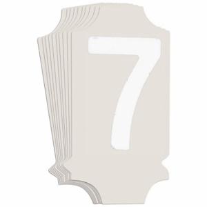 BRADY 5040P-7 Numbers And Letters Labels, 1 Inch Character Height, Non-Reflective, Gothic, White, 10 PK | CT3GMH 800N43