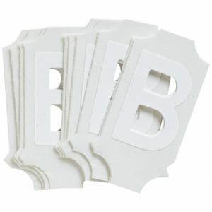 BRADY 5040P-B Numbers And Letters Labels, 1 Inch Character Height, Non-Reflective, Gothic, White, 10 PK | CT3GMD 800N47