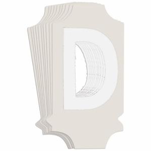 BRADY 5040P-D Numbers And Letters Labels, 1 Inch Character Height, Non-Reflective, Gothic, White, 10 PK | CT3GRF 800N48