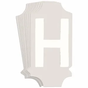 BRADY 5040P-H Numbers And Letters Labels, 1 Inch Character Height, Non-Reflective, Gothic, White, 10 PK | CT3GCG 800N51