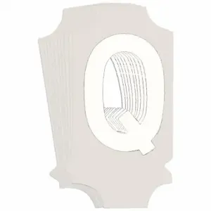 BRADY 5040P-Q Numbers And Letters Labels, 1 Inch Character Height, Non-Reflective, Gothic, White, 10 PK | CT3GRP 800N59