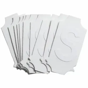 BRADY 5040P-S Numbers And Letters Labels, 1 Inch Character Height, Non-Reflective, Gothic, White, 10 PK | CT3GRB 800N61