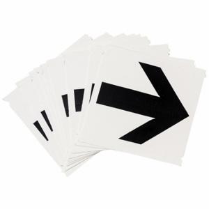 BRADY 5050P-ARO Numbers And Letters Labels, 2 Inch Character Height, Non-Reflective, Gothic, Black, 10 PK | CT3GWQ 800N81