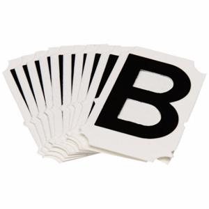 BRADY 5050P-B Numbers And Letters Labels, 2 Inch Character Height, Non-Reflective, Gothic, Black, 10 PK | CT3GXD 800N82