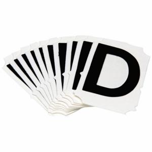 BRADY 5050P-D Numbers And Letters Labels, 2 Inch Character Height, Non-Reflective, Gothic, Black, 10 PK | CT3GXE 800N84