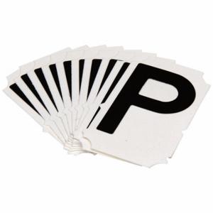 BRADY 5050P-P Numbers And Letters Labels, 2 Inch Character Height, Non-Reflective, Gothic, Black, 10 PK | CT3KUW 800N96