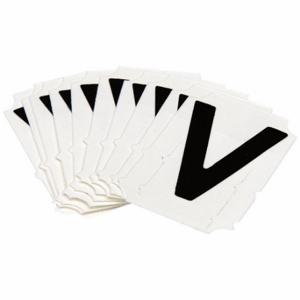 BRADY 5050P-V Numbers And Letters Labels, 2 Inch Character Height, Non-Reflective, Gothic, Black, 10 PK | CT3GWM 800NA3