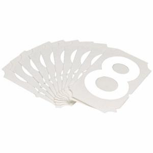 BRADY 5080P-8 Numbers And Letters Labels, 2 Inch Character Height, Non-Reflective, Gothic, White, 10 PK | CT3HAJ 800NC6
