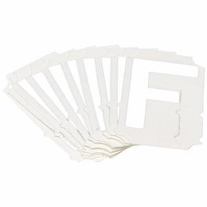 BRADY 5080P-F Numbers And Letters Labels, 2 Inch Character Height, Non-Reflective, Gothic, White, 10 PK | CT3HAU 800ND3