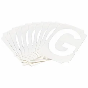 BRADY 5080P-G Numbers And Letters Labels, 2 Inch Character Height, Non-Reflective, Gothic, White, 10 PK | CT3GZB 800P61