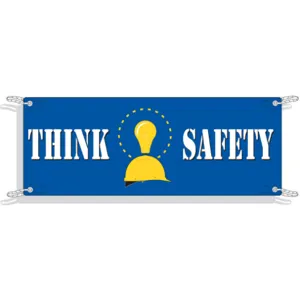 BRADY 50902 Banner 42 x 120 Think Safety | AE2RZC 4ZG96