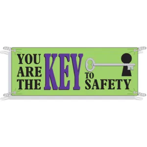 BRADY 50903 Safety Banner 42 x 120in Vinyl Eng | AE2RZD 4ZG97