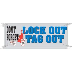 BRADY 50904 Safety Banner 42 x 120in Vinyl Eng | AE2RZE 4ZG98