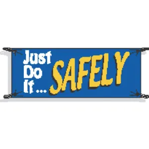 BRADY 50910 Safety Banner 42 x 120in Vinyl Text Eng | AE2TGH 4ZH05