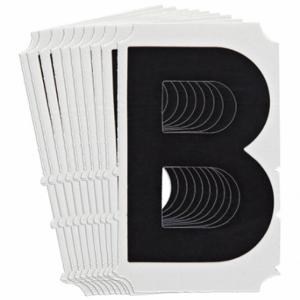BRADY 5100P-B Zahlen- und Buchstabenetiketten, 3 Zoll Zeichenhöhe, nicht reflektierend, Gothic, Schwarz, 10 PK | CT3KUR 800NF8