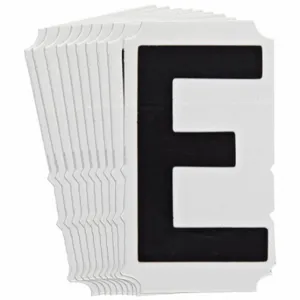 BRADY 5100P-E Numbers And Letters Labels, 3 Inch Character Height, Non-Reflective, Gothic, Black, 10 PK | CT3HFH 800NG1