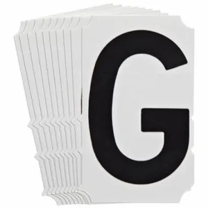 BRADY 5100P-G Numbers And Letters Labels, 3 Inch Character Height, Non-Reflective, Gothic, Black, 10 PK | CT3HCM 800NG3