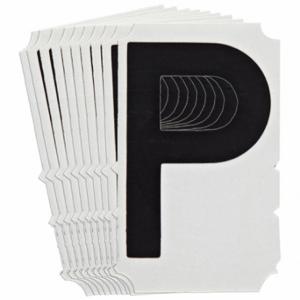 BRADY 5100P-P Numbers And Letters Labels, 3 Inch Character Height, Non-Reflective, Gothic, Black, 10 PK | CT3HFE 800NH2