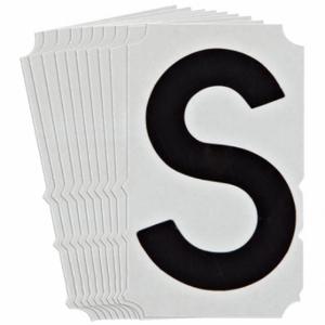 BRADY 5100P-S Numbers And Letters Labels, 3 Inch Character Height, Non-Reflective, Gothic, Black, 10 PK | CT3HFR 800NH6