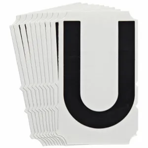 BRADY 5100P-U Numbers And Letters Labels, 3 Inch Character Height, Non-Reflective, Gothic, Black, 10 PK | CT3HDF 800NH8