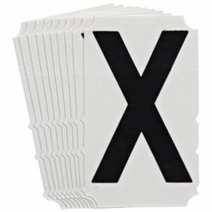 BRADY 5100P-X Numbers And Letters Labels, 3 Inch Character Height, Non-Reflective, Gothic, Black, 10 PK | CT3HGE 800NJ1