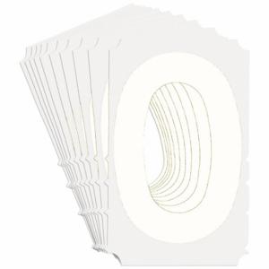 BRADY 5130P-0 Numbers And Letters Labels, 3 Inch Character Height, Non-Reflective, Gothic, White, 10 PK | CT3HLP 800NJ4