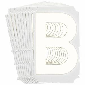 BRADY 5130P-B Numbers And Letters Labels, 3 Inch Character Height, Non-Reflective, Gothic, White, 10 PK | CT3KUT 800NK6