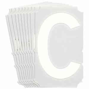 BRADY 5130P-C Numbers And Letters Labels, 3 Inch Character Height, Non-Reflective, Gothic, White, 10 PK | CT3HLG 800NK7